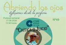 Nº59-ABRIENDO LOS OJOS-REFLEXIONES DESDE LA PERIFERIA: «Crítica o Juicio»