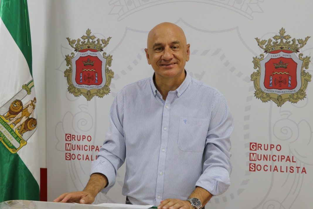 Polideportivo municipal de Ronda afectado por las borrascas