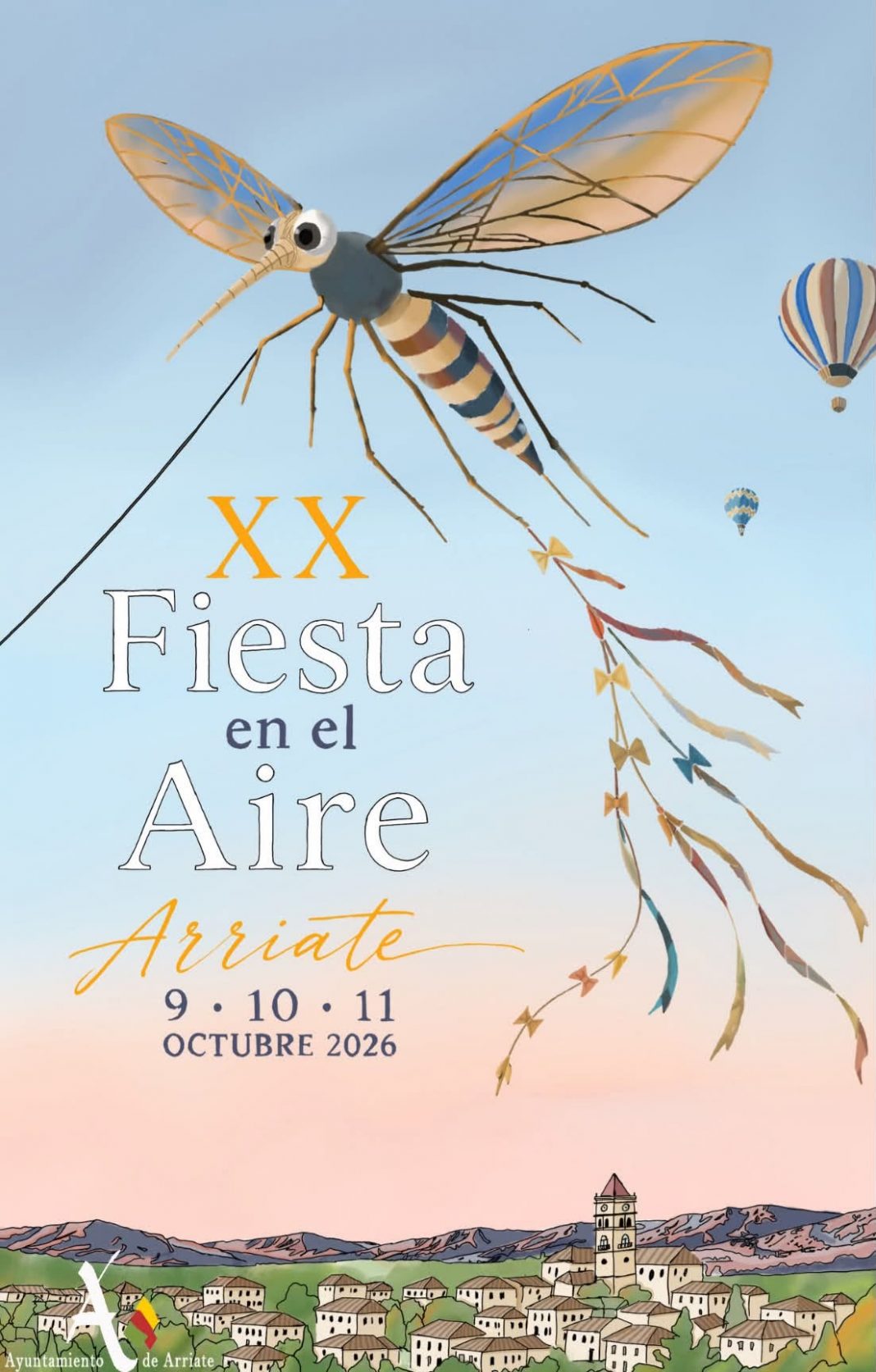 Cartel anunciador de la XX Fiesta en el Aire de Arriate 2026