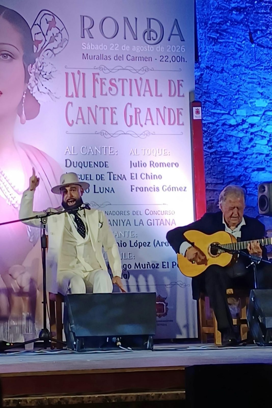Actuación flamenca durante el Festival de Cante Grande de Ronda
